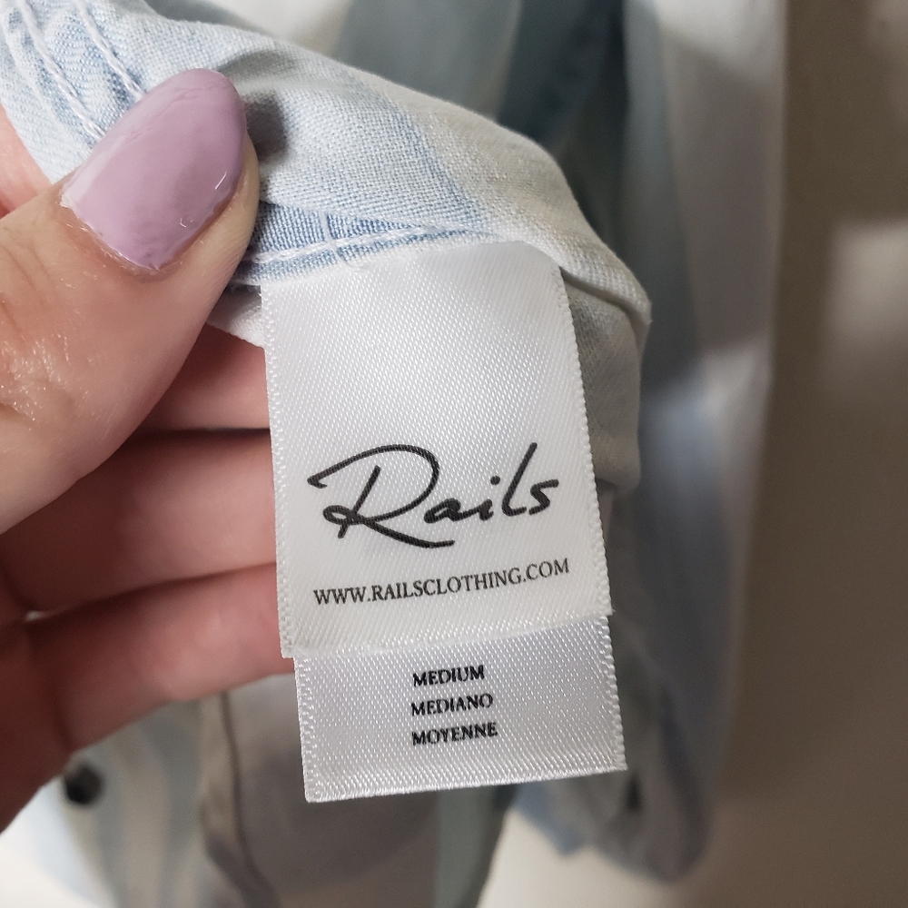 Rails Uli Lace Up Block Stripe Top - image 5